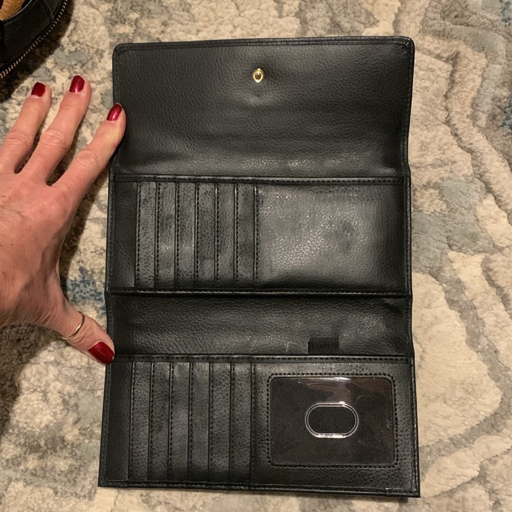 Leather/calf hair wallet - Picture 5 of 11